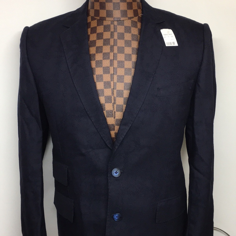 Carlos Campos - Blue Deep Textured Blazer 40R